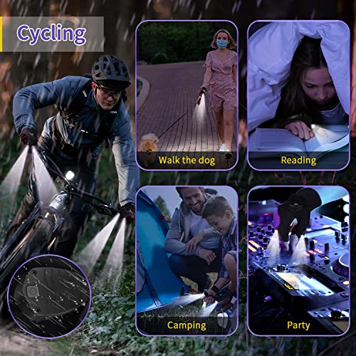 Led Flashlight Gloves Rechargeable, Ideas For Men Hands Free Flashlight Gloves Gift From Daughter/Son Unique Camping Gadgets Led Gloves For Mechanic Car Guy Repairing, Fishing #TOP2