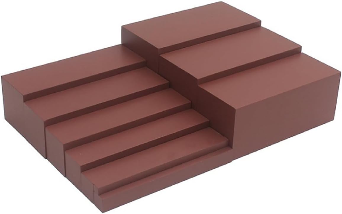 Montessori Materials Wooden Math Toys Brown Stairs Small Size Width 0.7-7CM Early Maths Toy Children's Day Gift Brown Stairs Early Preschool Educational Toys