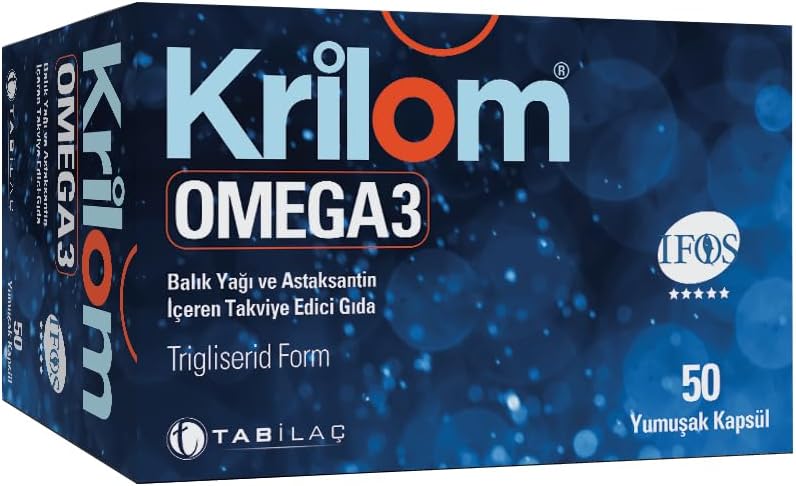 Krilom Omega 3 50 Kapsül Balık Yağı ve Astaksatin Ekstresi