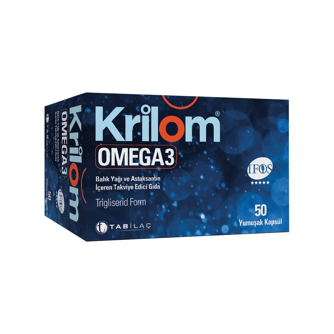 Krilom Omega 3 50 Kapsül Balık Yağı ve Astaksatin Ekstresi