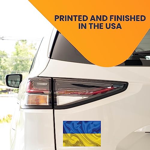Image of Magnet Me Up Waving Ukraine Ukrainian Flag Magnet Decal, 4x6 Inches, Heavy Duty Automotive Magnet for Car Truck SUV