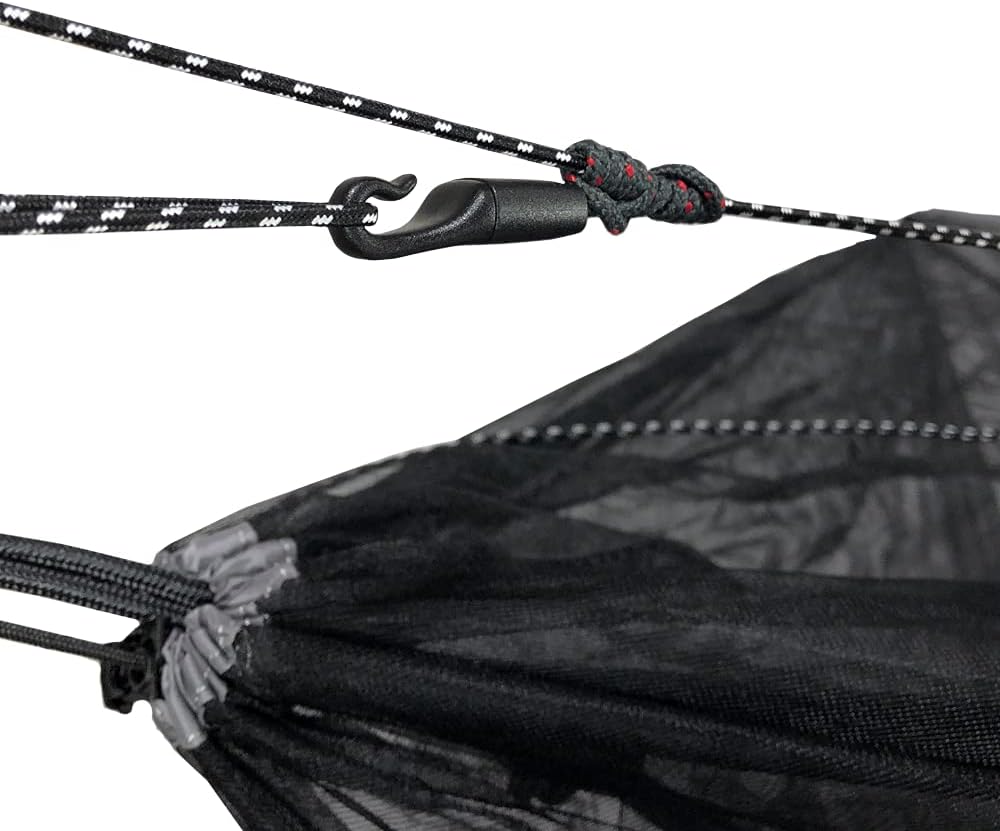 GRAND TRUNK Mozzy 360 Bug Net | 360° Hammock Mosquito Net with Bathtub Bottom, Spreader Bars & Stakes | Fits Most 11' Hammocks | Black