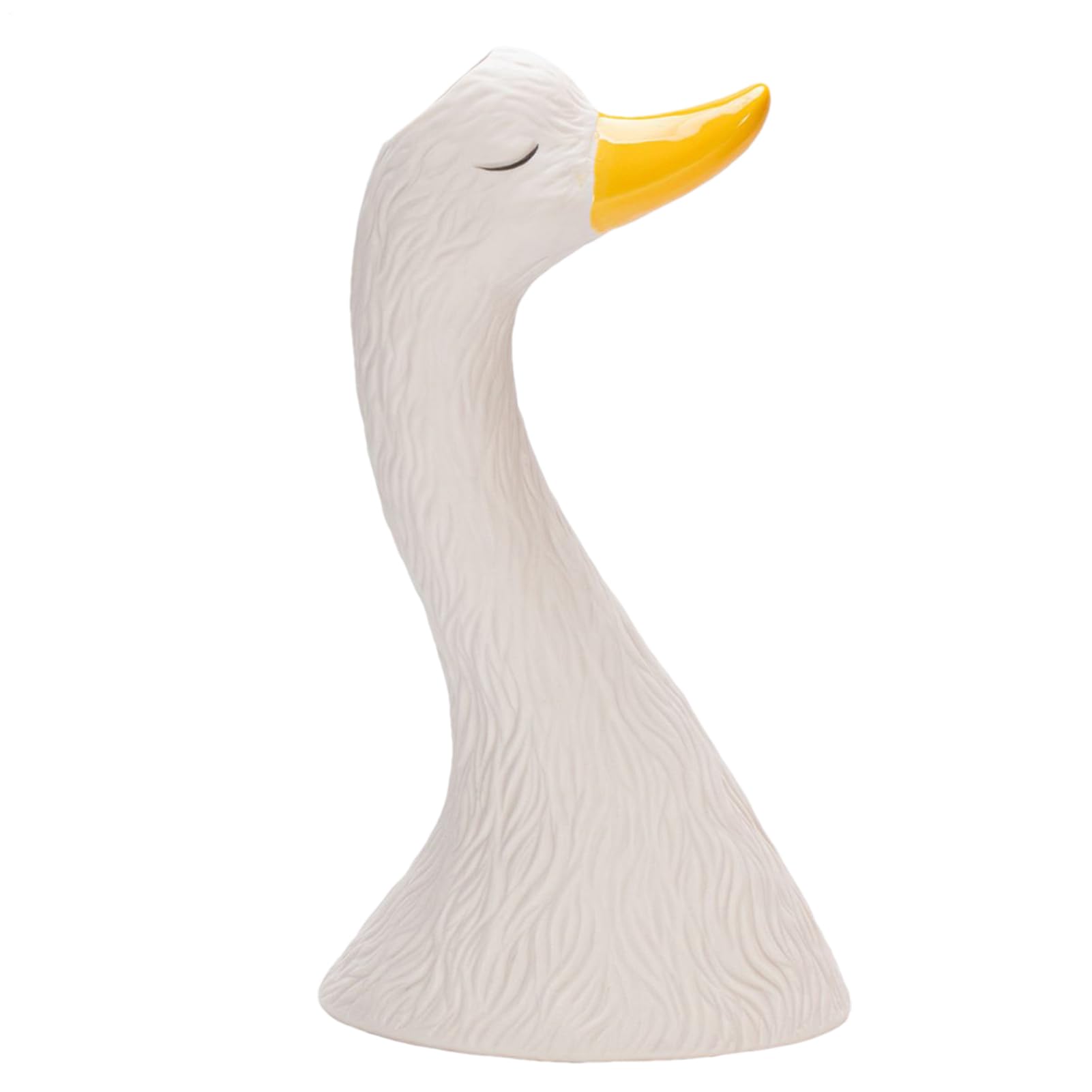 Vase décoratif en céramique blanche avec figurine de cygne mignon pour table de salon