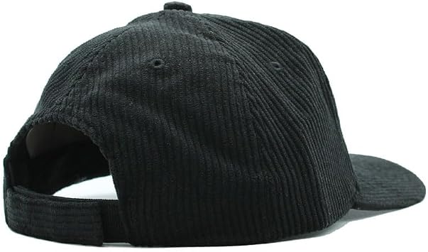 Surf Monkey Classic Cap - Unstructured Corduroy Dad Hat - Recycled Polyester Pet, Black/White, One Size