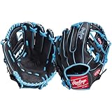 Rawlings | Exclusive Select Series Youth Baseball Glove | 11.5 Inch | I Web | Right Hand Throw | Black/Columbia Blue