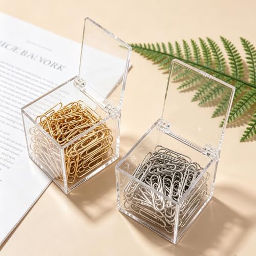 Image of Gonice 40 Pcs Acrylic Boxes with Lid, Small Square Box With Hinged Lid