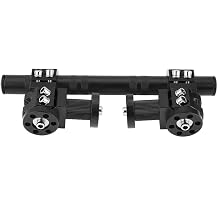 HEEPDD Motorcycle Handlebars, Aluminum CNC Adjustable Steering Handlebar, Removable 7/8 Inch Diameter for Pit Bikes and Dirt Bikes Black