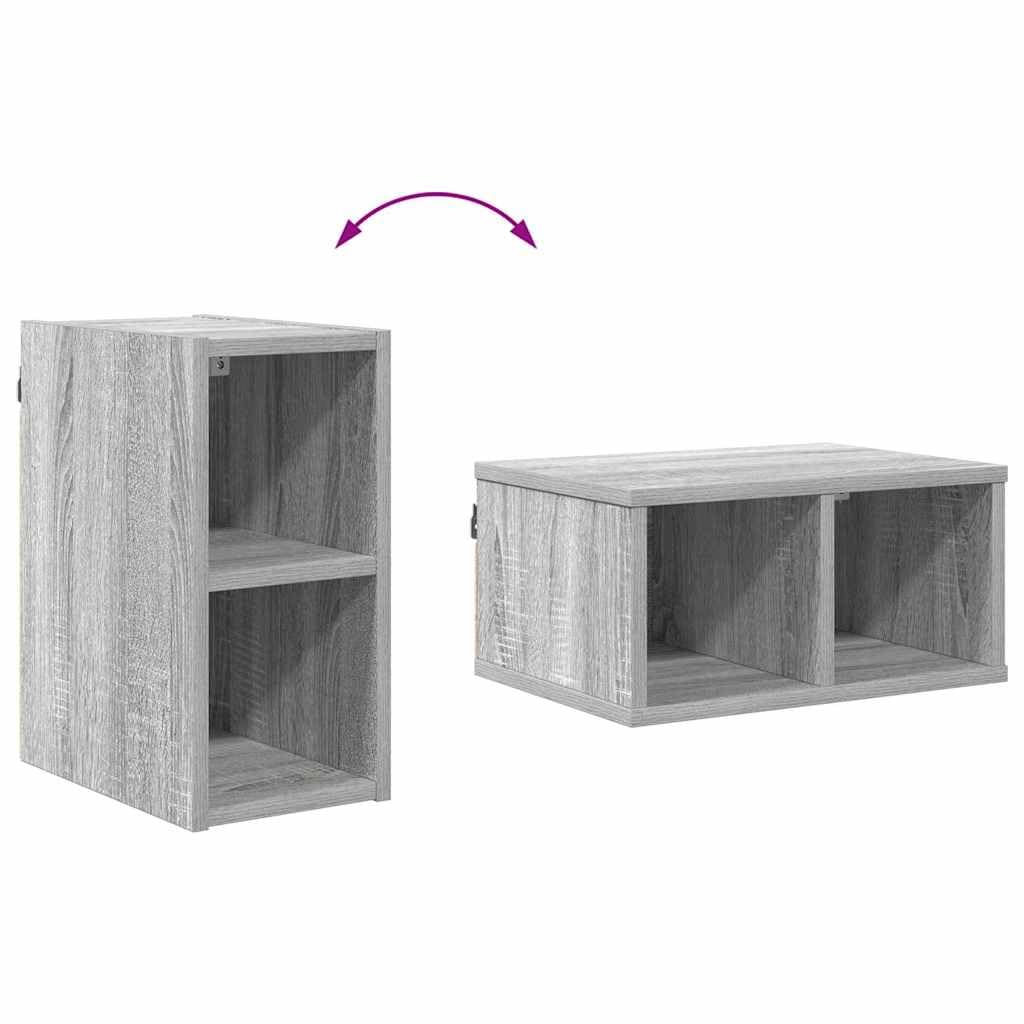 Hängeschrank Graues Sonoma Holzwerkstoff 20 x 29,5 x 40 cm mit viel Stauraum für Küche, moderner Wandschrank, ideal als Vorratsschrank, Organizer für Geschirr und Besteck