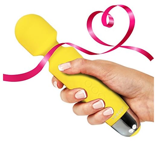 Therapeutic Massager by Yarosi - Strongest Cordless Handheld Therapeutic Vibrating Power - Best Rated for Travel Gift - Magic Stress Away - Perfect on Back, Legs, Hand Pains - Yellow