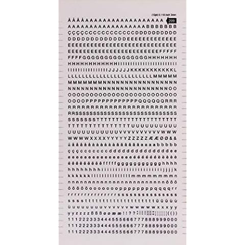 Number and Letter Transfers Black 3mm 1F Cover
