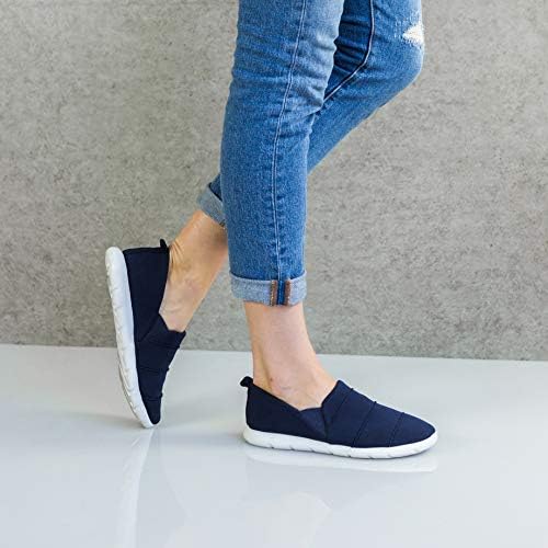 isotoner Women's Zenz Serenity Stretch Satin Lightweight Slipper, Slip-on Shoe, Navy Blue, 9 | Image 6