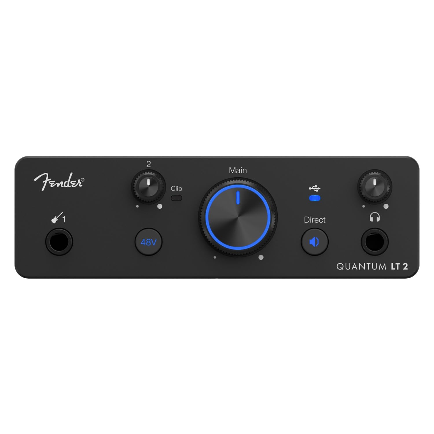 Fender Quantum LT 2 - Interfaz de audio USB-C (2 x 2 canales, con cable jack keepdrum)