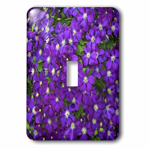 Interrupteur à baïonnette 3dRose LSP_55239_1 fleur violette électricité déco