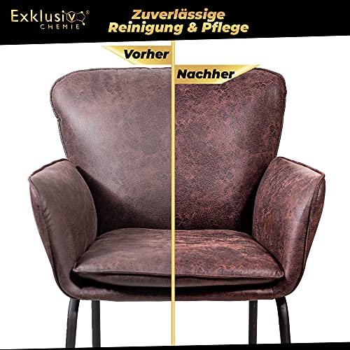 Exklusiv Chemie Echtleder Pflege & Lederreiniger | Lederpflege | Möbelpflege | Lederpflegemittel | Lederpolitur | Für Ledermöbel, Ledercouch und Sofa | 500 ml