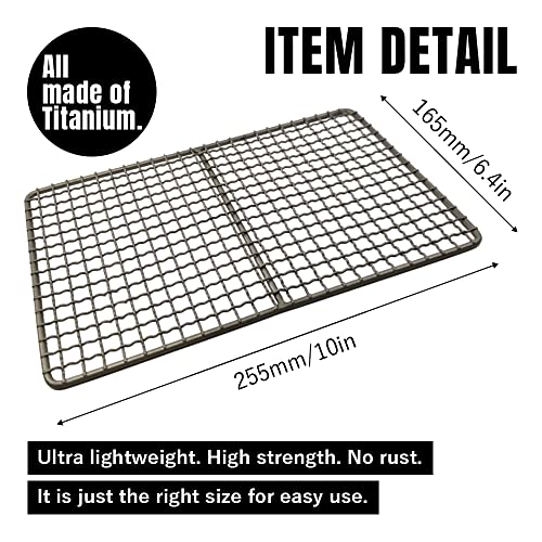 Titan Mania Titanium Mesh Camping Grill, Griddle, Grill Plate, Grill Pan, Lightweight, Sturdy, Outdoor Gear, Camping Equipment #TOP1