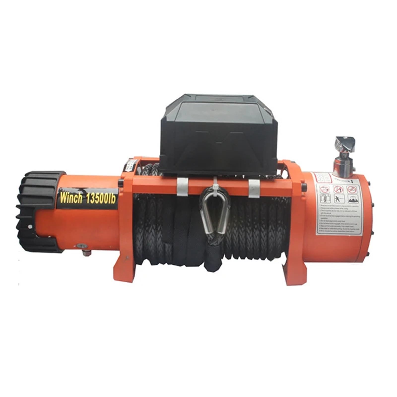 Verricelli elettrici Paranco a Leva Elettrico 12V 24V 13500lbs Veicolo fuoristrada Modifica Salvataggio Autosalvataggio Verricello elettrico Gru con paranco Fune metallica di lunghezza 24m