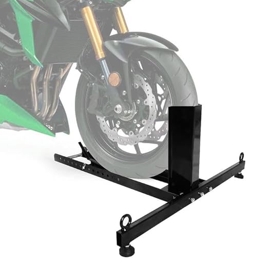 EGO BIKE Heavy Duty Motorcycle Wheel Chock Adjustable Upright 1800lb Capacity Adjustable Motorcycle Stand Wheel Chock