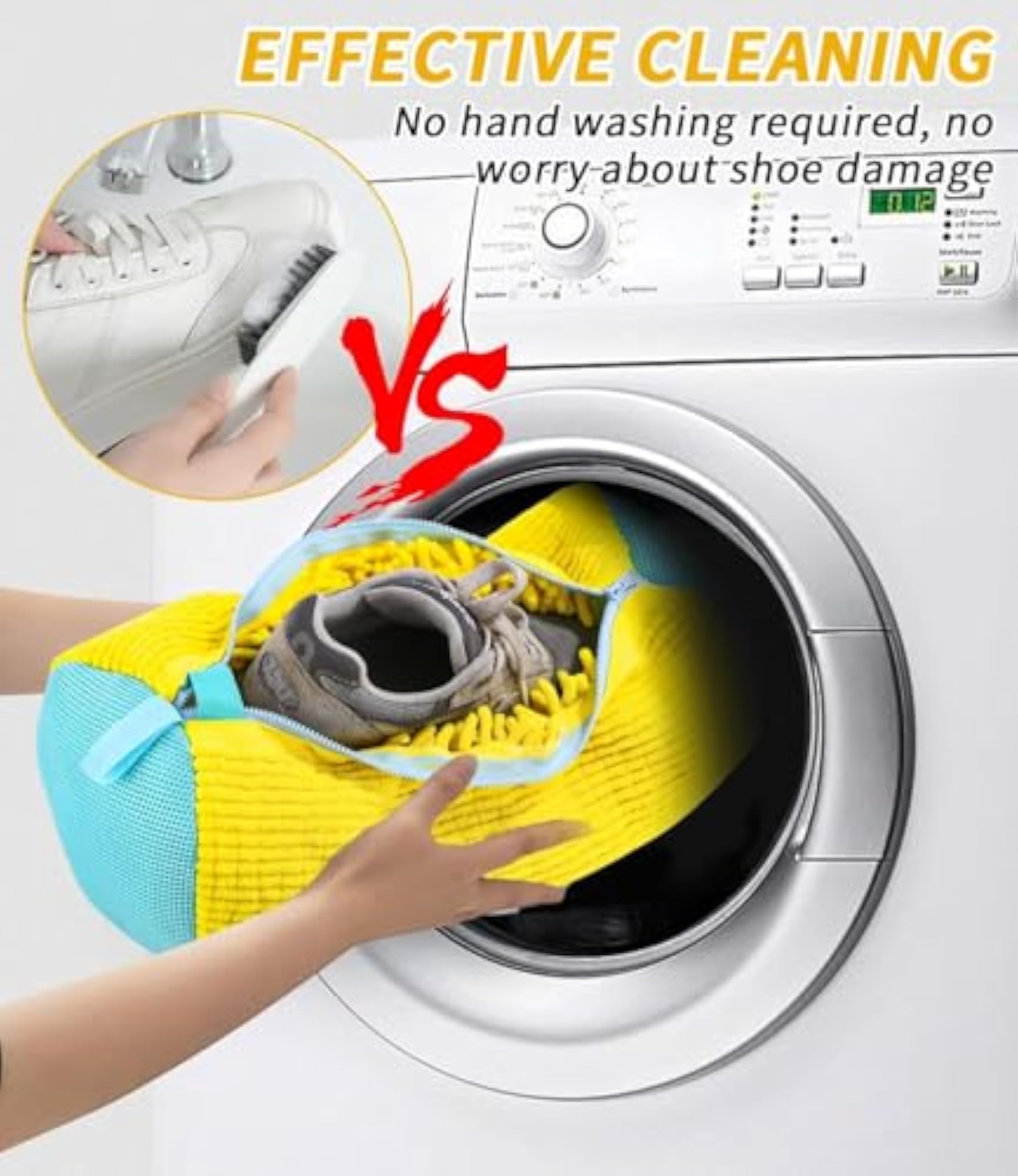Shoe Cleaning Bag for Washing Machine, Zippered Laundry Bag