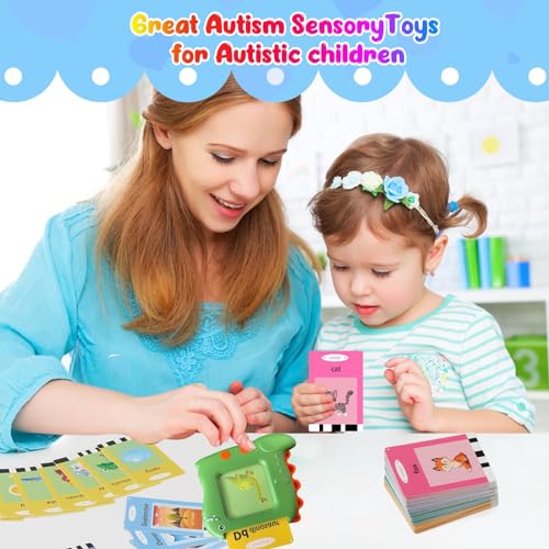 Winbaby Talking Flash Cards for Toddlers 1 2 3 4 5 Years Old, Pocket Speech Therapy & Autism Sensory Toy with 336 Sight Words, Montessori Educational Learning Device Gift - Image 6