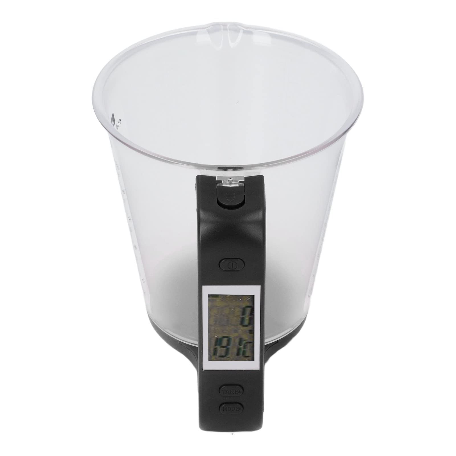 iMeshbean? Digital Kitchen Baking Scale Measuring Cup Diet Food Compact Cooking Scale 1kg ¡Á 1g with Temperature LCD Display - Detachable, 2 in 1 Design - Suitable for Tea, (Black)