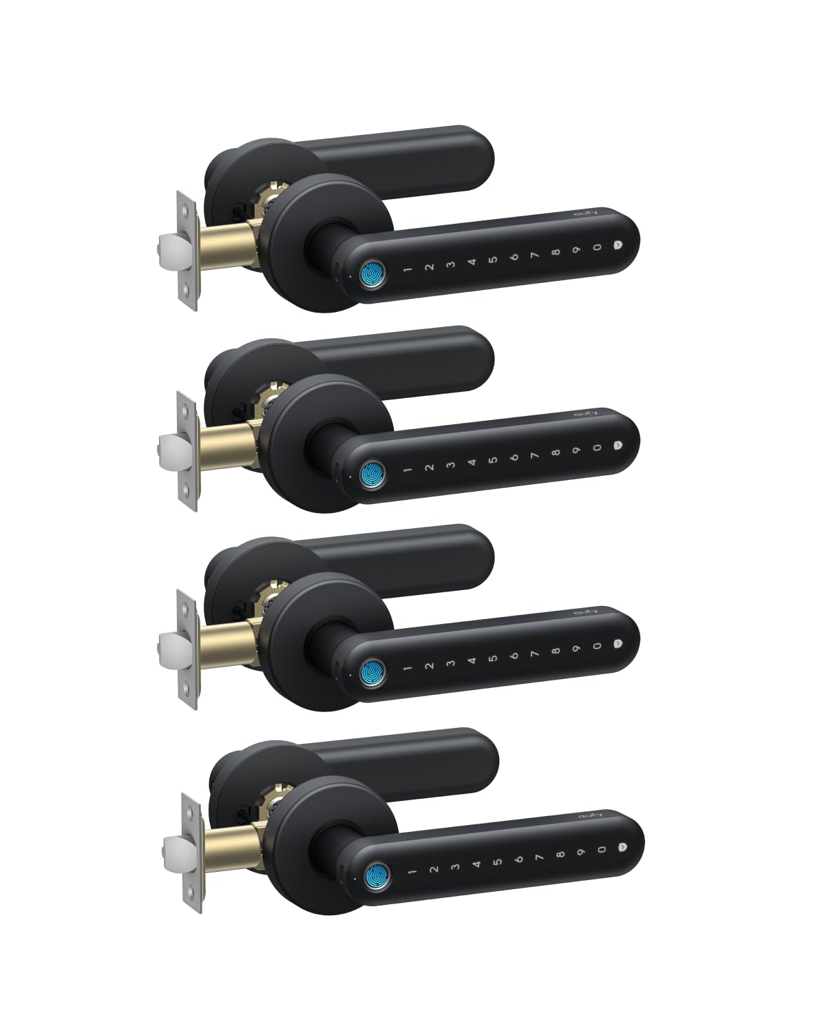 eufy Security Smart Lock FamiLock C32 4-Pack, Fingerprint Lock with Handle