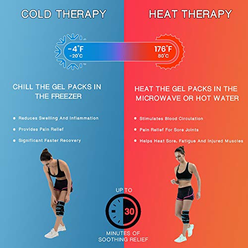 Neenca Knee Brace With Ice Pack Wrap,Medical Grade Knee Support With 3 Reusable Cold/Hot Gel Pack,Injury And Pain Relief For Meniscus Tear,Joint Pain,Injury Recovery,Acl,Knee Surgery,Sprain & Swelling #TOP3