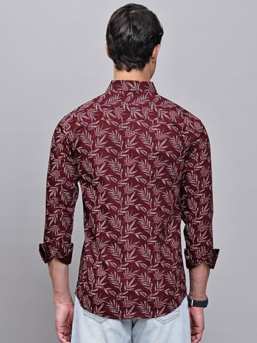 Image of Majestic Man Pure Cotton Slim Fit Printed Casual Shirt for Men