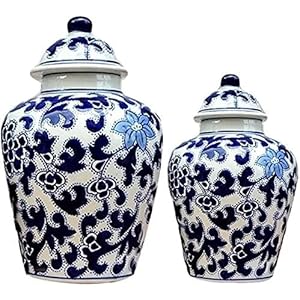 HADECOLL Porcelain Vases Creative Chinese Jar Vase Traditional Porcelain Vase Antique Ceramic Flower Vases Decorative Vases Home D茅cor Table Centerpieces Vase-c Rustic，