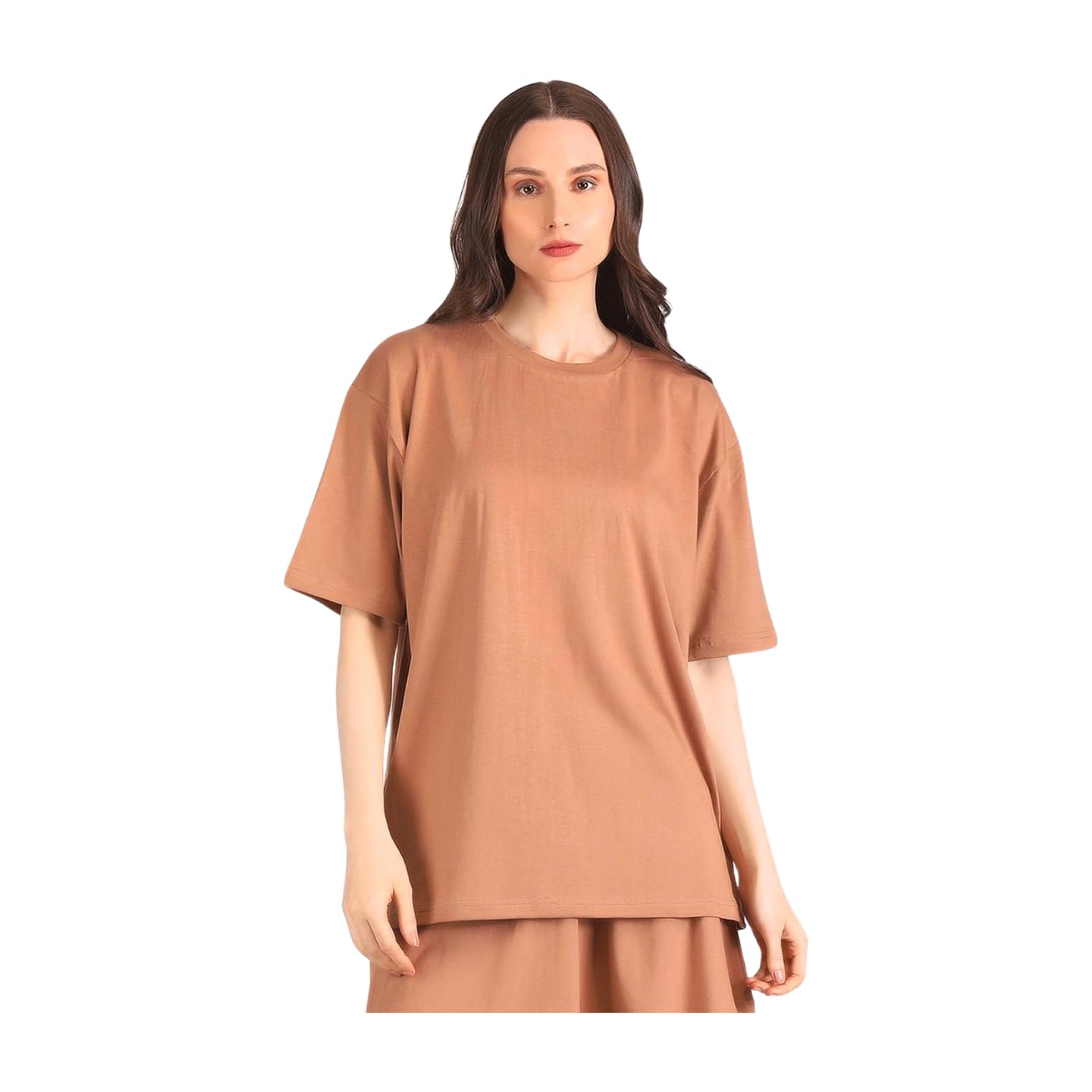 raxedo Over Sized T Shirt for Women, Cotton Tshirts for Women, Baggy Tshirt for Woman, Down Shoulder t Shirt for Woman, Plus Size Long t-Shirt top-picture-47
