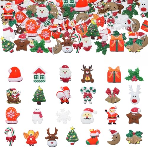 100 Stück Miniatur Ornamente Weihnachten Deko, Mini Weihnachten...