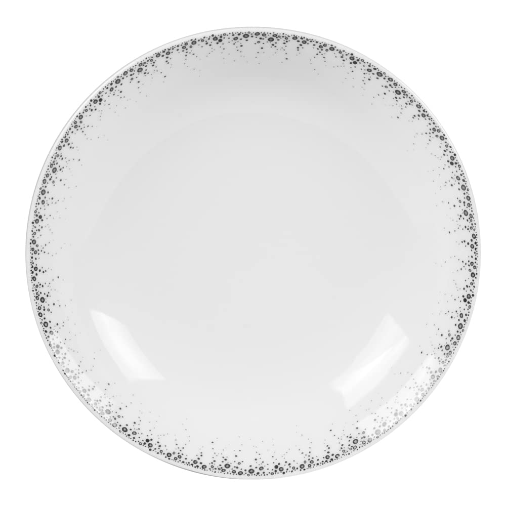 Assiette creuse Boréalis gris service de table 6 pièces 20 cm