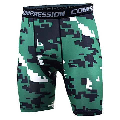 1Bests Men Compression Cool Dry Shorts Base Layer Running Sports Tight Pants (9, M) Cover