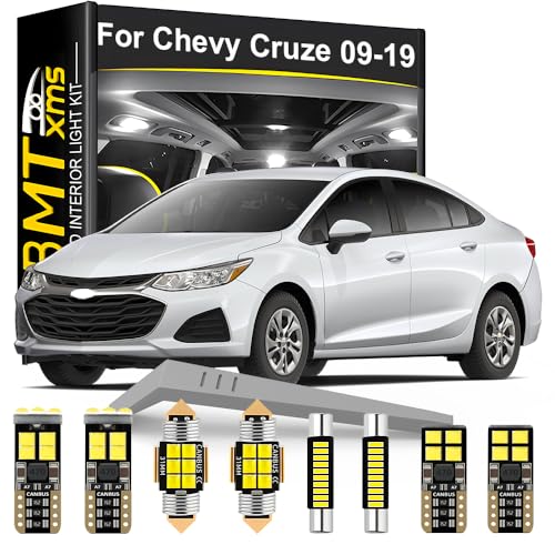 LED Interior Light Kit Replacement for Chevrolet Chevy Cruze 2011 2012 2013 2014 2015 2016 2017 2018 2019, Super Bright 6000K White