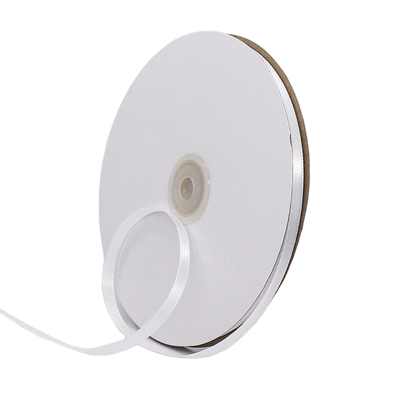 50mm Wide White Ribbon Thick Wedding Car Ribbon 22m, 2 inch Thick White Satin Ribbon for Gift Wrapping Wedding Car Christmas Birthday Cake Hair Bow Florist Bouquet Crafts Decorations — view 102