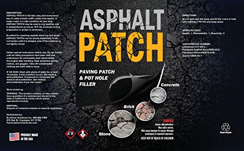 ASPHALT PATCH & POTHOLE FILLER 56 lb Pail | Pothole Repair Kit | Driveway Patch | Paving Patch - 5 Gallon Pail