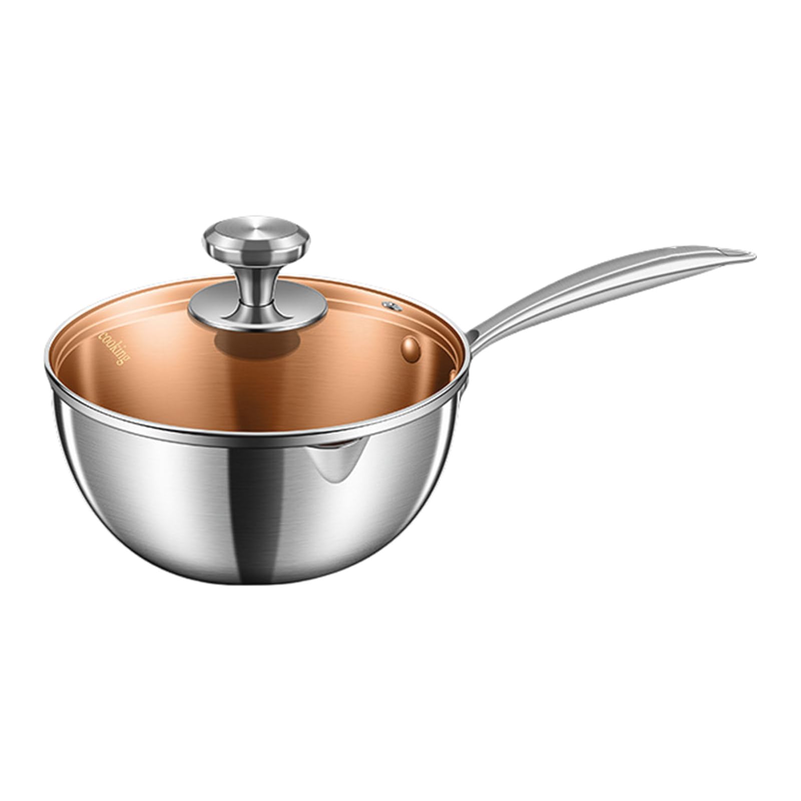 Tsophreniq Practical 304Stainless Steel Small Cookware Cooking Pots Multipurpose Saucepan Small Soup Pots Suitable for Cooking Multifuntional Pans