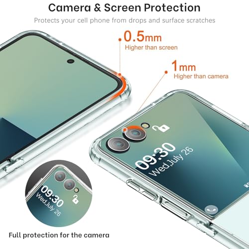 Coque TPU souple résistant aux chocs Samsung Z Flip 7 fine et transparente