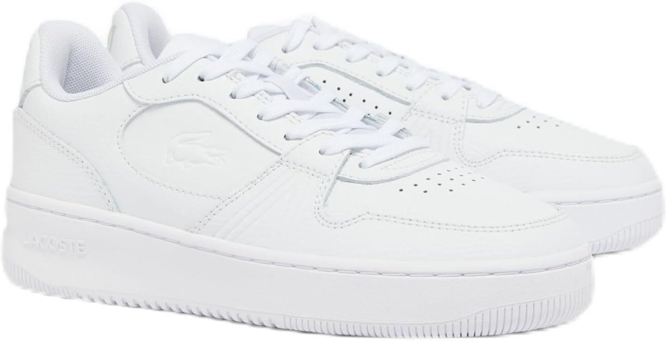 Lacoste Womens L001 Set Sneaker, WHT/WHT, 5