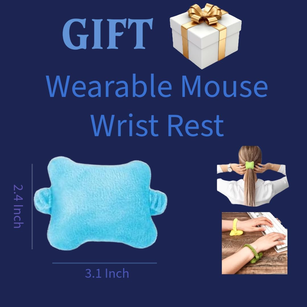 Cloud Wrist Rest for Computer Keyboard, 4-in-1 Memory Foam Leather Cloud Keyboard Wrist Rest and Mouse Pad Set with Ergonomic Support for Arm and Palm Cushion, Gaming/Work Setup