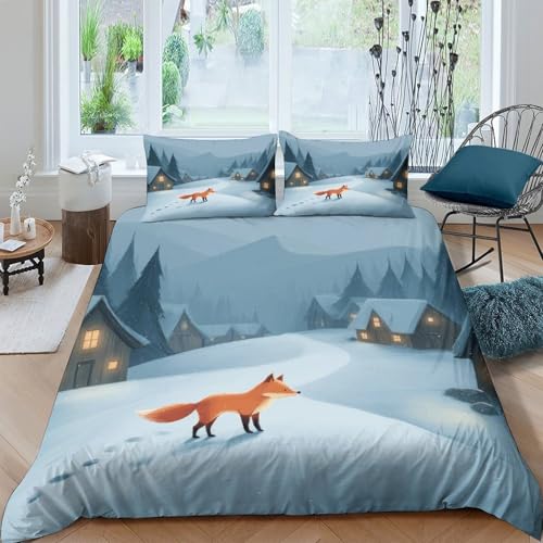 Housse de couette loup fermeture éclair parure de lit résistante