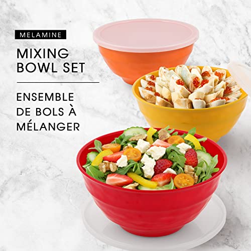 Set de 6 tazones para mezclar con tapas de melamina miniatura 6