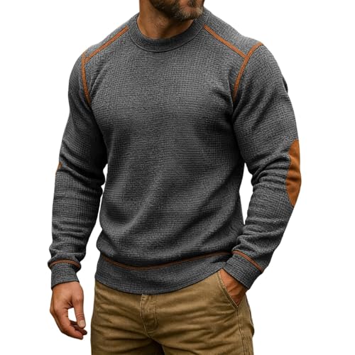 Sudadera de punto para otoño informal sin capucha perfecta para paseos matutinos confortables