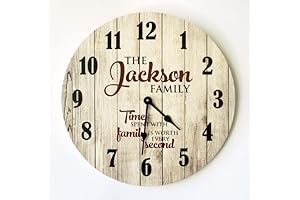 Personalized Rustic Wood Clock: Timeless Keepsake Adorned with Your Unique Touch