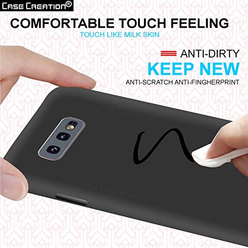 Image of Case Creation Luxurious OG Series for Samsung Galaxy S10e Case Cover,Anti-Dirty Slim Case Frosted Matte Cute Candy TPU Raised Bezel (Splash of Color) Back Cover for Samsung S10e -Black