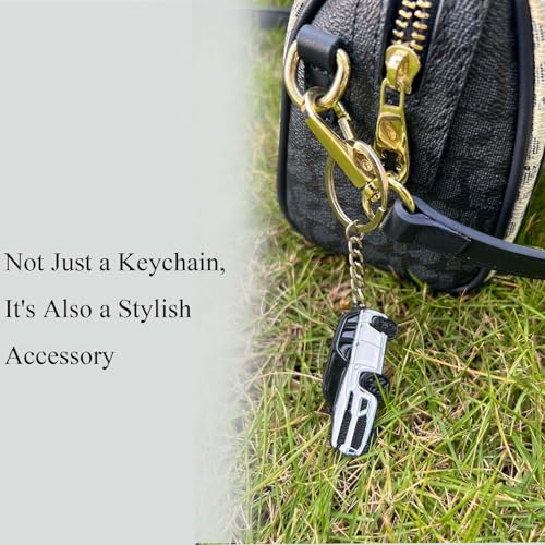 Image of Double-Sided Car Keychain Compatible with Grand Cherokee,Metal Key Chain,For Grand Cherokee Accessories,Enamel Keychain