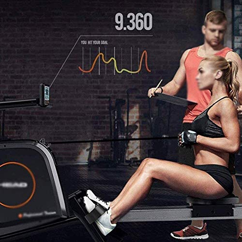Image of Rowing Machine Indoor Rower with LCD Monitor Fitness Equipment for Home Gym