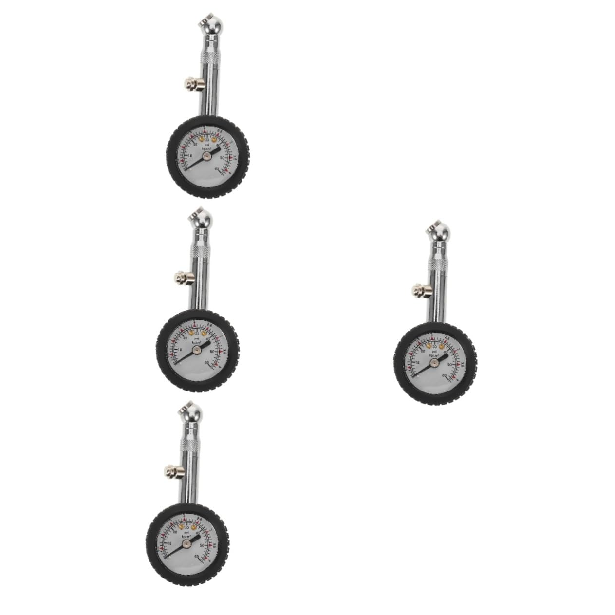 Gadpiparty 4pezzi Manometro Per Pressione Pneumatici Portatile Misuratore Di Pressione Per Auto Facile Da Usare Design Resistente Per Condizioni Dure Strumento Per Controllo
