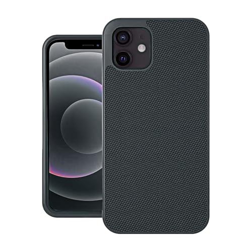TECHRACK Designed by Evutec Compatible with iPhone 12, Ballistic Nylon, Military-Grade Drop Protection, Honeycomb 3D Structure, Case Cover with AFIX+ Free Vent Mount for iPhone 12 (Black) Deal