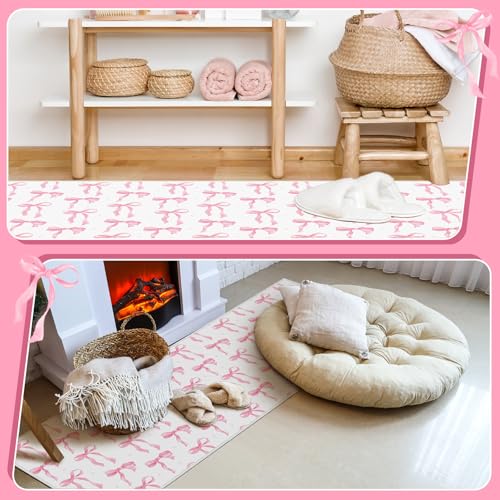 Tapete decorativo Drydiet Coquette Rosa 2x6 ft suave y antideslizante miniatura 4