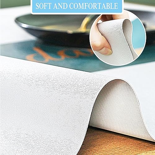 Nappe de cuisine imperméable et anti-tache effet bois pour table rectangulaire